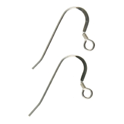 Findings - Sterling Silver Fish Hook Ear Wires x 2