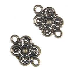 Sterling Silver Connector - Flower A x 2