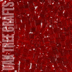 CU04 - Miyuki - Transparent - Pillar-Box Red (141) - 8gm