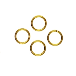 Findings - Gold-Plated Jump Rings - 6mm x 50