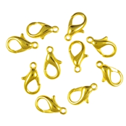 Findings - Gold-Plated Lobster Clasp x 10