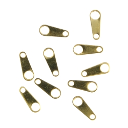 Findings - Gold-Plated Chain Tabs x 10