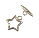 92054 - Findings - Silver-Plated Toggle Clasp - Star (A) x 1