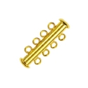 92744 - Findings - Gold-Plated Slide Lock Clasp - 4 Strand (A) x 1
