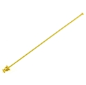 96636 - Findings - Stick Pin & Clutch - Head End - Gold Finish - 3in x 1