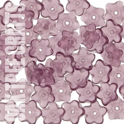 Flower Cap - Small - Plain - Amethyst x 24 approx