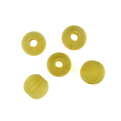 Wooden Beads - Round - Unfinished - 12mm x 7