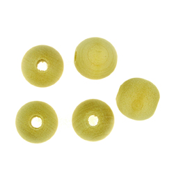 Wooden Beads - Round - Unfinished - 14mm x 6