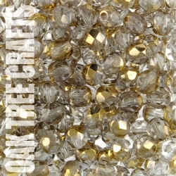 FA06 - Czech - Two-Tone - Crystal/Gold (F118) x 8