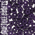 Flower Rondelle - 5mm - Satin - Dark Purple x 50 approx