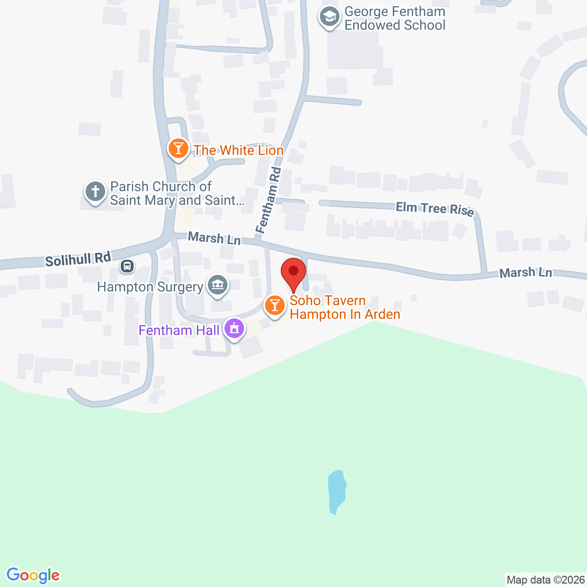 Map showing the location of Poly Clay Day, Hampton-in-Arden